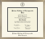 Palmer College of Chiropractic West Campus diploma frame - Icon in Light Champagne