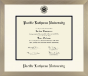 Pacific Lutheran University diploma frame - Icon in Light Champagne