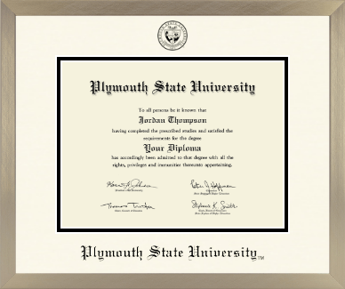Plymouth State University diploma frame - Icon in Light Champagne