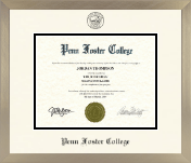 Penn Foster College diploma frame - Icon in Light Champagne