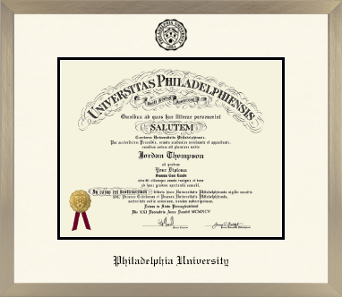 Philadelphia University diploma frame - Icon in Light Champagne