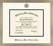 Pittsburg State University diploma frame - Icon in Light Champagne