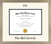 Palo Alto University diploma frame - Icon in Light Champagne