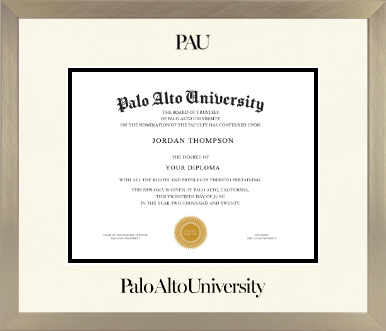 Palo Alto University diploma frame - Icon in Light Champagne