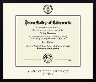 Palmer College of Chiropractic Florida diploma frame - Icon in Gotham