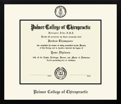 Palmer College of Chiropractic Iowa diploma frame - Icon in Gotham