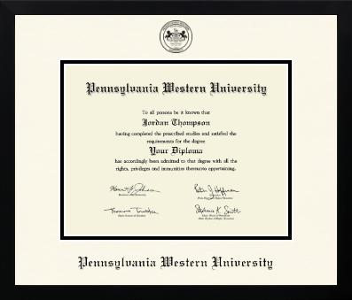 Pennsylvania Western University diploma frame - Icon in Gotham