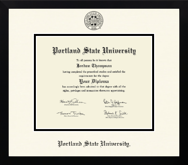 Portland State University diploma frame - Icon in Gotham