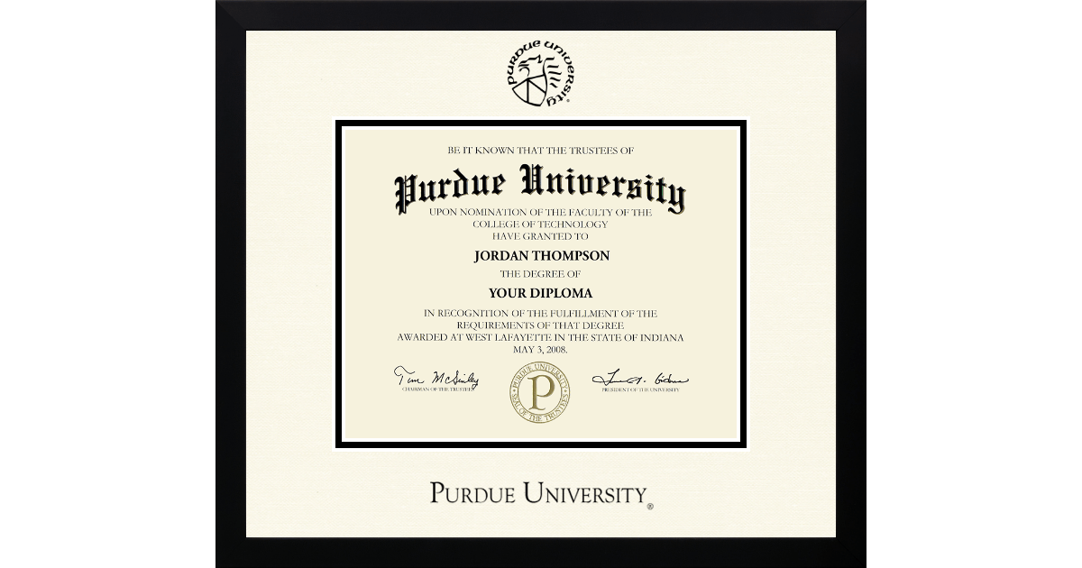 Purdue Diploma Frames | Church Hill Classics