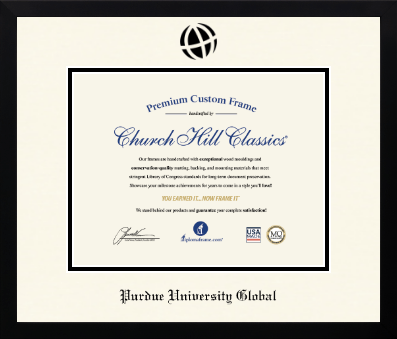 Purdue University Global diploma frame - Icon in Gotham