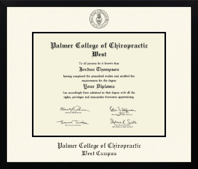 Palmer College of Chiropractic West Campus diploma frame - Icon in Gotham