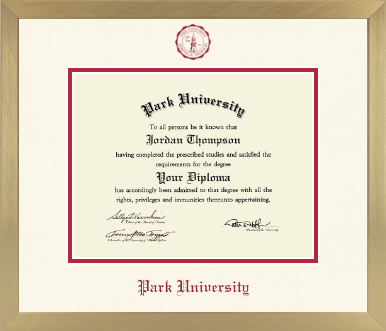 Park University diploma frame - Icon in Chardonnay