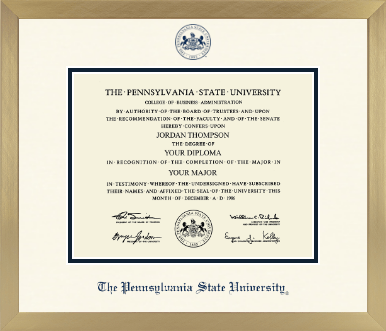 Pennsylvania State University diploma frame - Icon in Chardonnay