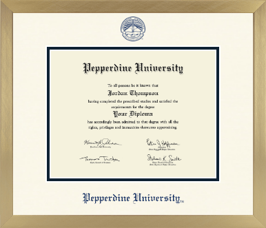 Pepperdine University diploma frame - Icon in Chardonnay