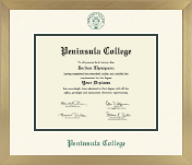 Peninsula College diploma frame - Icon in Chardonnay