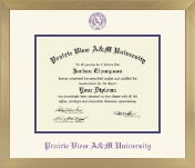 Prairie View A&M University diploma frame - Icon in Chardonnay