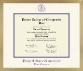 Palmer College of Chiropractic West Campus diploma frame - Icon in Chardonnay