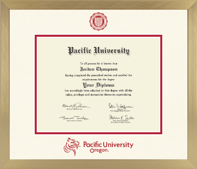 Pacific University diploma frame - Icon in Chardonnay