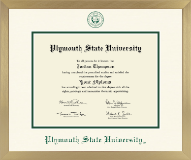 Plymouth State University diploma frame - Icon in Chardonnay