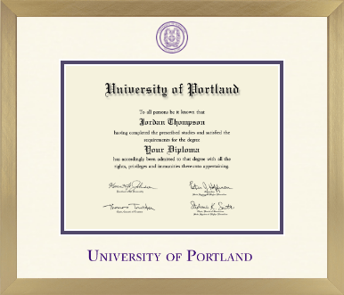 University of Portland diploma frame - Icon in Chardonnay