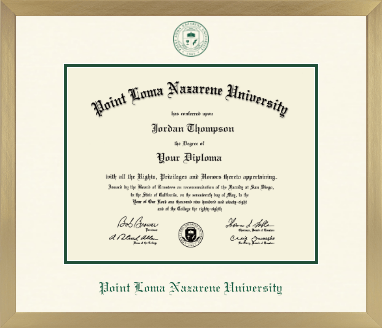 Point Loma Nazarene University diploma frame - Icon in Chardonnay