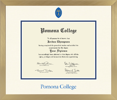Pomona College diploma frame - Icon in Chardonnay