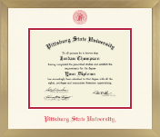 Pittsburg State University diploma frame - Icon in Chardonnay