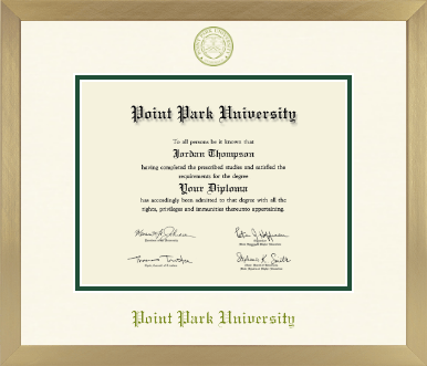Point Park University diploma frame - Icon in Chardonnay