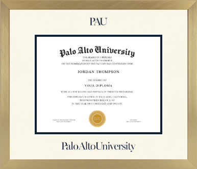 Palo Alto University diploma frame - Icon in Chardonnay