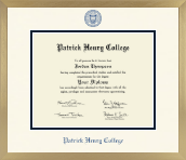 Patrick Henry College diploma frame - Icon in Chardonnay