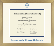 Pennsylvania Western University diploma frame - Icon in Chardonnay