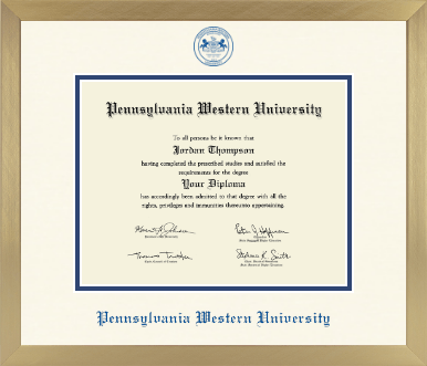 Pennsylvania Western University diploma frame - Icon in Chardonnay