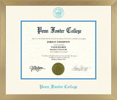 Penn Foster College diploma frame - Icon in Chardonnay