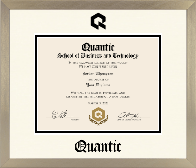 Quantic diploma frame - Icon in Light Champagne