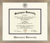 Quinnipiac University diploma frame - Icon in Light Champagne