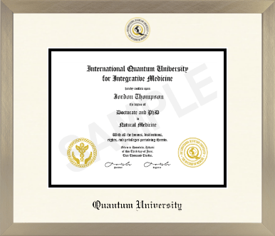 Quantum University diploma frame - Icon in Light Champagne