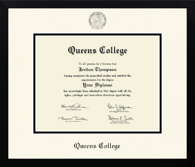 Queens College diploma frame - Icon in Gotham
