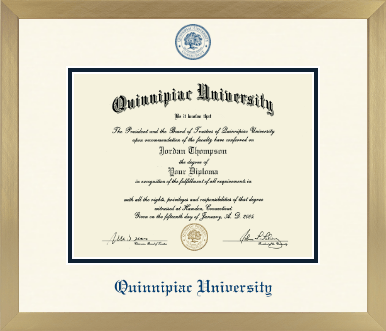 Quinnipiac University diploma frame - Icon in Chardonnay