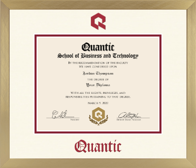 Quantic diploma frame - Icon in Chardonnay