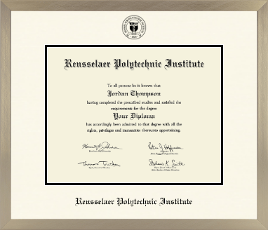 Rensselaer Polytechnic Institute diploma frame - Icon in Light Champagne