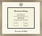 Rosemont College diploma frame - Icon in Light Champagne