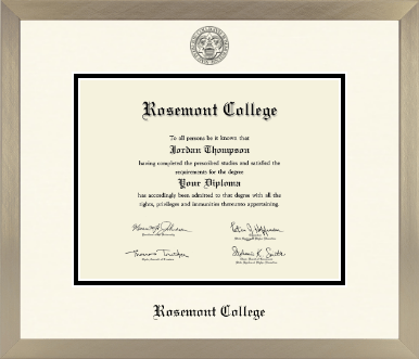 Rosemont College diploma frame - Icon in Light Champagne