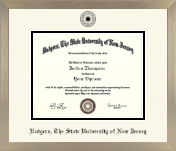 Rutgers University diploma frame - Icon in Light Champagne