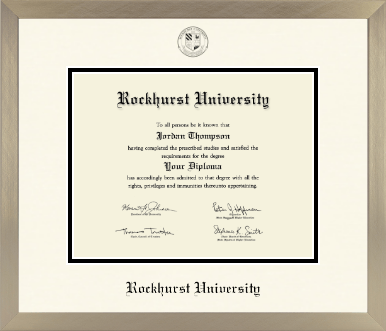 Rockhurst University diploma frame - Icon in Light Champagne