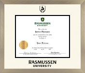 Rasmussen University diploma frame - Icon in Light Champagne