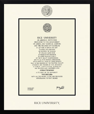 Rice University diploma frame - Icon in Gotham