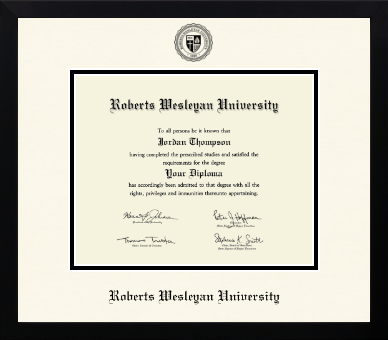 Roberts Wesleyan diploma frame - Icon in Gotham