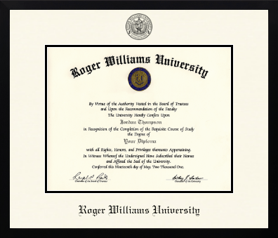 Roger Williams diploma frame - Icon in Gotham