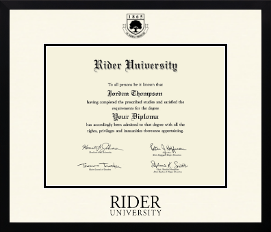 Rider University diploma frame - Icon in Gotham