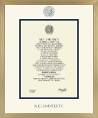 Rice University diploma frame - Icon in Chardonnay